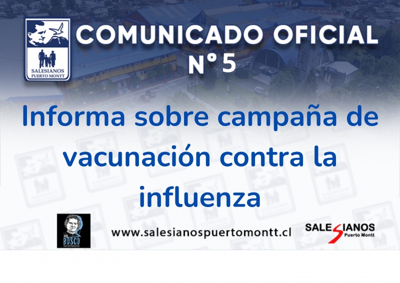 Comunicado Oficial N°5-25 Informa sobre campaña de vacunación contra la influenza