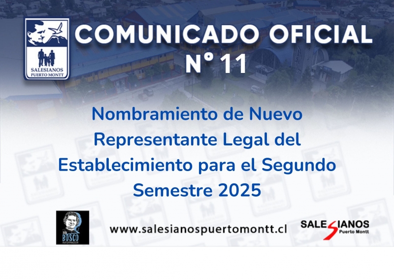 Comunicado Oficial N° 12/25 Nombramiento de Nuevo Representante Legal del Establecimiento para el Segundo Semestre 2025
